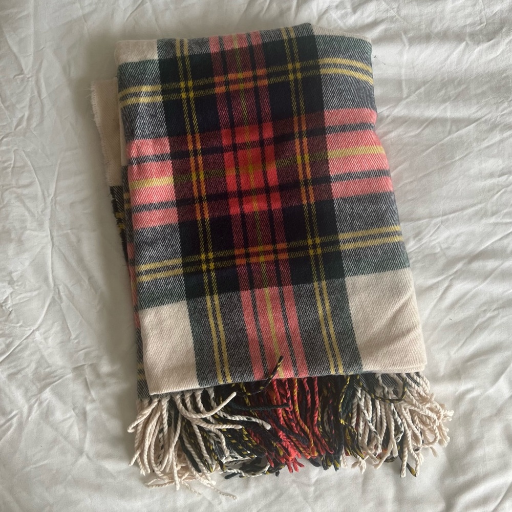 JCrew oversized plaid scarf